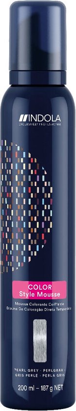 Indola Color Style Mousse Pearl Grey - Haarmousse - 200 ml