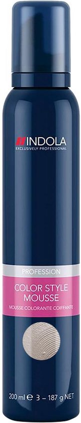 Indola Color Style Mousse Pearl Grey - Haarmousse - 200 ml