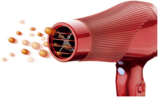 Ermila Compact tourmalin haardroger 2000 W Zwart, Rood